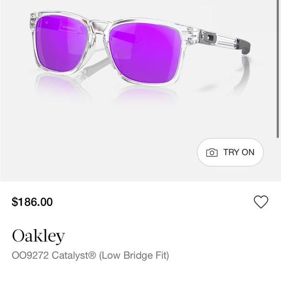 Oakley Clear Frame Sunglasses with Purple-Blue Mirrored Lenses EUC